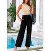 imagePRETTYGARDEN Womens Summer 2 Piece Loungewear Set Cropped Tank Top Wide Leg Sweatpants Tracksuit Casual OutfitsApricot Black