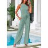 imagePRETTYGARDEN Womens Summer 2 Piece Loungewear Set Cropped Tank Top Wide Leg Sweatpants Tracksuit Casual OutfitsFruit Green