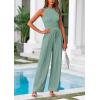 imagePRETTYGARDEN Womens Summer 2 Piece Loungewear Set Cropped Tank Top Wide Leg Sweatpants Tracksuit Casual OutfitsFruit Green