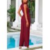 imagePRETTYGARDEN Womens Summer 2 Piece Loungewear Set Cropped Tank Top Wide Leg Sweatpants Tracksuit Casual OutfitsWine Red