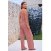 imagePRETTYGARDEN Womens Summer Casual Two Piece Outfits Sweatsuits Tank Scoop Neck Ribbed Knit Long Pants TracksuitsPink