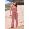 imagePRETTYGARDEN Womens Summer Casual Two Piece Outfits Sweatsuits Tank Scoop Neck Ribbed Knit Long Pants TracksuitsPink