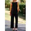 imagePRETTYGARDEN Womens 2 Piece Summer Tracksuits Sleeveless V Neck Tank Top Wide Leg Pants Casual Knit Outfit SetsBlack