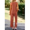 imagePRETTYGARDEN Womens 2 Piece Summer Tracksuits Sleeveless V Neck Tank Top Wide Leg Pants Casual Knit Outfit SetsBrick Red