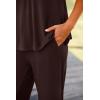 imagePRETTYGARDEN Womens 2 Piece Summer Tracksuits Sleeveless V Neck Tank Top Wide Leg Pants Casual Knit Outfit SetsCoffee
