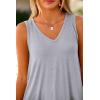 imagePRETTYGARDEN Womens 2 Piece Summer Tracksuits Sleeveless V Neck Tank Top Wide Leg Pants Casual Knit Outfit SetsGrey