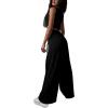imagePRETTYGARDEN Womens 2024 Fall Track Suits 3 Piece Outfits Matching Sets Ribbed Knit Cardigan Cropped Tank Tops Wide Leg PantsBlack
