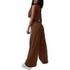 imagePRETTYGARDEN Womens 2024 Fall Track Suits 3 Piece Outfits Matching Sets Ribbed Knit Cardigan Cropped Tank Tops Wide Leg PantsCoffee