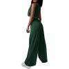 imagePRETTYGARDEN Womens 2024 Fall Track Suits 3 Piece Outfits Matching Sets Ribbed Knit Cardigan Cropped Tank Tops Wide Leg PantsDark Green