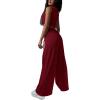 imagePRETTYGARDEN Womens 2024 Fall Track Suits 3 Piece Outfits Matching Sets Ribbed Knit Cardigan Cropped Tank Tops Wide Leg PantsWine Red