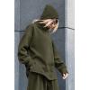 imagePRETTYGARDEN Womens 2024 Fall Two Piece Outfits Long Sleeve Tracksuit Set Turtleneck Pullover Tops Casual Pants SweatsuitsArmy Green