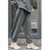imagePRETTYGARDEN Womens 2024 Fall Two Piece Outfits Long Sleeve Tracksuit Set Turtleneck Pullover Tops Casual Pants SweatsuitsGrey