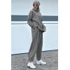 imagePRETTYGARDEN Womens 2024 Fall Two Piece Outfits Long Sleeve Tracksuit Set Turtleneck Pullover Tops Casual Pants SweatsuitsGrey