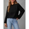 imagePRETTYGARDEN Womens Fall Fashion Blouse Dressy Casual Long Sleeve Crewneck Ruffle Loose Pullover Tops ShirtBlack