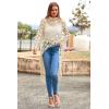 imagePRETTYGARDEN Womens Long Sleeve Round Neck High Low Asymmetrical Irregular Hem Casual Tops Blouse Shirt DressApricot