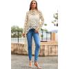 imagePRETTYGARDEN Womens Long Sleeve Round Neck High Low Asymmetrical Irregular Hem Casual Tops Blouse Shirt DressApricot
