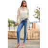 imagePRETTYGARDEN Womens Long Sleeve Round Neck High Low Asymmetrical Irregular Hem Casual Tops Blouse Shirt DressApricot
