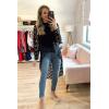 imagePRETTYGARDEN Womens Long Sleeve Round Neck High Low Asymmetrical Irregular Hem Casual Tops Blouse Shirt DressBlack