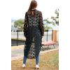 imagePRETTYGARDEN Womens Long Sleeve Round Neck High Low Asymmetrical Irregular Hem Casual Tops Blouse Shirt DressBlack