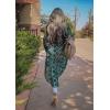 imagePRETTYGARDEN Womens Long Sleeve Round Neck High Low Asymmetrical Irregular Hem Casual Tops Blouse Shirt DressDark Green