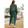 imagePRETTYGARDEN Womens Long Sleeve Round Neck High Low Asymmetrical Irregular Hem Casual Tops Blouse Shirt DressDark Green