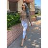imagePRETTYGARDEN Womens Long Sleeve Round Neck High Low Asymmetrical Irregular Hem Casual Tops Blouse Shirt DressKhaki