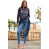 imagePRETTYGARDEN Womens Long Sleeve Round Neck High Low Asymmetrical Irregular Hem Casual Tops Blouse Shirt DressNavy