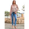 imagePRETTYGARDEN Womens Long Sleeve Round Neck High Low Asymmetrical Irregular Hem Casual Tops Blouse Shirt DressPink