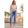 imagePRETTYGARDEN Womens Long Sleeve Round Neck High Low Asymmetrical Irregular Hem Casual Tops Blouse Shirt DressPink