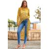 imagePRETTYGARDEN Womens Long Sleeve Round Neck High Low Asymmetrical Irregular Hem Casual Tops Blouse Shirt DressTurmeric