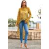 imagePRETTYGARDEN Womens Long Sleeve Round Neck High Low Asymmetrical Irregular Hem Casual Tops Blouse Shirt DressTurmeric