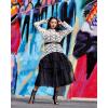 imagePRETTYGARDEN Womens Long Sleeve Round Neck High Low Asymmetrical Irregular Hem Casual Tops Blouse Shirt DressWhite