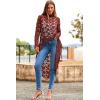 imagePRETTYGARDEN Womens Long Sleeve Round Neck High Low Asymmetrical Irregular Hem Casual Tops Blouse Shirt DressWine Red