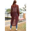 imagePRETTYGARDEN Womens Long Sleeve Round Neck High Low Asymmetrical Irregular Hem Casual Tops Blouse Shirt DressWine Red