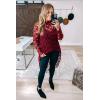 imagePRETTYGARDEN Womens Long Sleeve Round Neck High Low Asymmetrical Irregular Hem Casual Tops Blouse Shirt DressWine Red