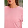 imagePRETTYGARDEN Womens Summer 2 Piece Knit Loungewear Short Sleeve T Shirts Wide Leg Pants Tracksuit Casual OutfitsDusty Pink