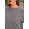 imagePRETTYGARDEN Womens Summer 2 Piece Knit Loungewear Short Sleeve T Shirts Wide Leg Pants Tracksuit Casual OutfitsGrey