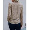 imagePRETTYGARDEN Womens Summer Loose Chiffon Blouse Mesh Long Sleeve Casual Round Neck Peplum TopsApricot Red