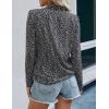 imagePRETTYGARDEN Womens Summer Loose Chiffon Blouse Mesh Long Sleeve Casual Round Neck Peplum TopsBlack Apricot
