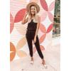 imagePRETTYGARDEN Womens Two Piece Outfit Sleeveless Crewneck Tops with Sweatpants Active Tracksuit Lounge WearBrown
