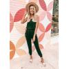 imagePRETTYGARDEN Womens Two Piece Outfit Sleeveless Crewneck Tops with Sweatpants Active Tracksuit Lounge WearDark Green