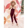 imagePRETTYGARDEN Womens Two Piece Outfit Sleeveless Crewneck Tops with Sweatpants Active Tracksuit Lounge WearWine Red