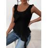 imagePRETTYGARDEN Womens Y2K Going Out Crop Top 2024 Summer Sleeveless Asymmetrical Mesh Tank Top Fitted Party TopsBlack