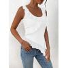 imagePRETTYGARDEN Womens Y2K Going Out Crop Top 2024 Summer Sleeveless Asymmetrical Mesh Tank Top Fitted Party TopsWhite