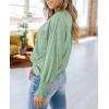 imagePRETTYGARDEN Womens 2024 Fall Fashion T Shirts Puff Long Sleeve Crewneck Casual Basic Tee Tops BlousesGrass Green