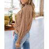 imagePRETTYGARDEN Womens 2024 Fall Fashion T Shirts Puff Long Sleeve Crewneck Casual Basic Tee Tops BlousesKhaki
