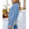 imagePRETTYGARDEN Womens 2024 Fall Fashion T Shirts Puff Long Sleeve Crewneck Casual Basic Tee Tops BlousesLight Blue