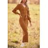 imagePRETTYGARDEN Womens 2024 Fall Knit Pullover Sweater Elegant Long Lantern Sleeve V Neck Winter Maxi Bodycon DressesCamel