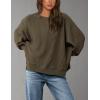imagePRETTYGARDEN Womens 2024 Fall Oversized Crewneck Sweatshirts Casual Long Sleeve Pullover Waffle Knit Shirts TopArmy Green