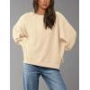 imagePRETTYGARDEN Womens 2024 Fall Oversized Crewneck Sweatshirts Casual Long Sleeve Pullover Waffle Knit Shirts TopBeige